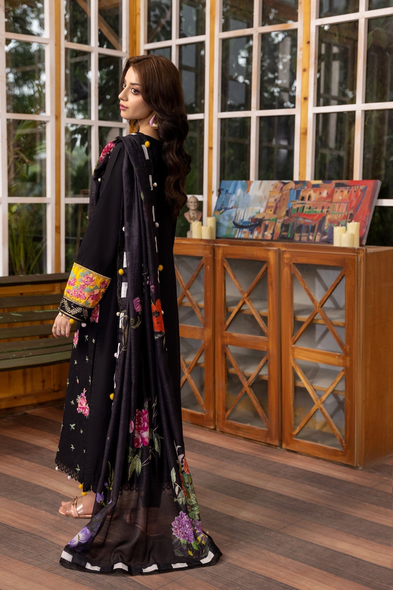 Eid Festive Lawn VOL-01 Heavy EMB. Unstitched 3pcs - Jotey