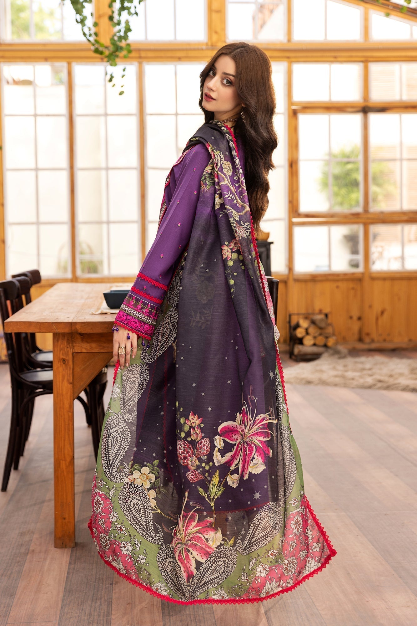 Eid Festive Lawn VOL-01 Heavy EMB. Unstitched 3pcs - Jotey