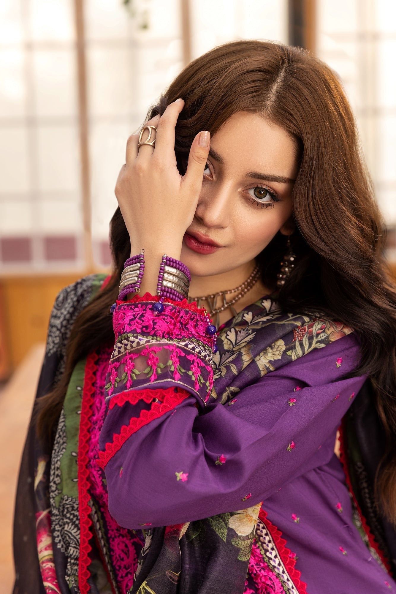 Eid Festive Lawn VOL-01 Heavy EMB. Unstitched 3pcs - Jotey