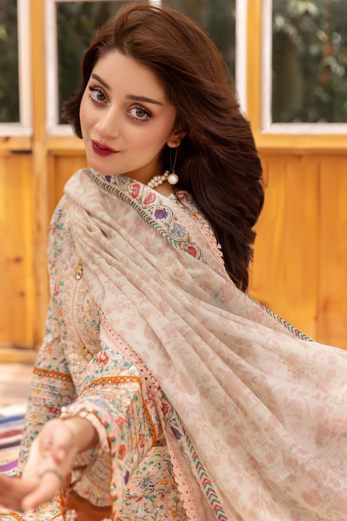 Eid Festive Lawn VOL-01 Heavy EMB. Unstitched 3pcs - Jotey