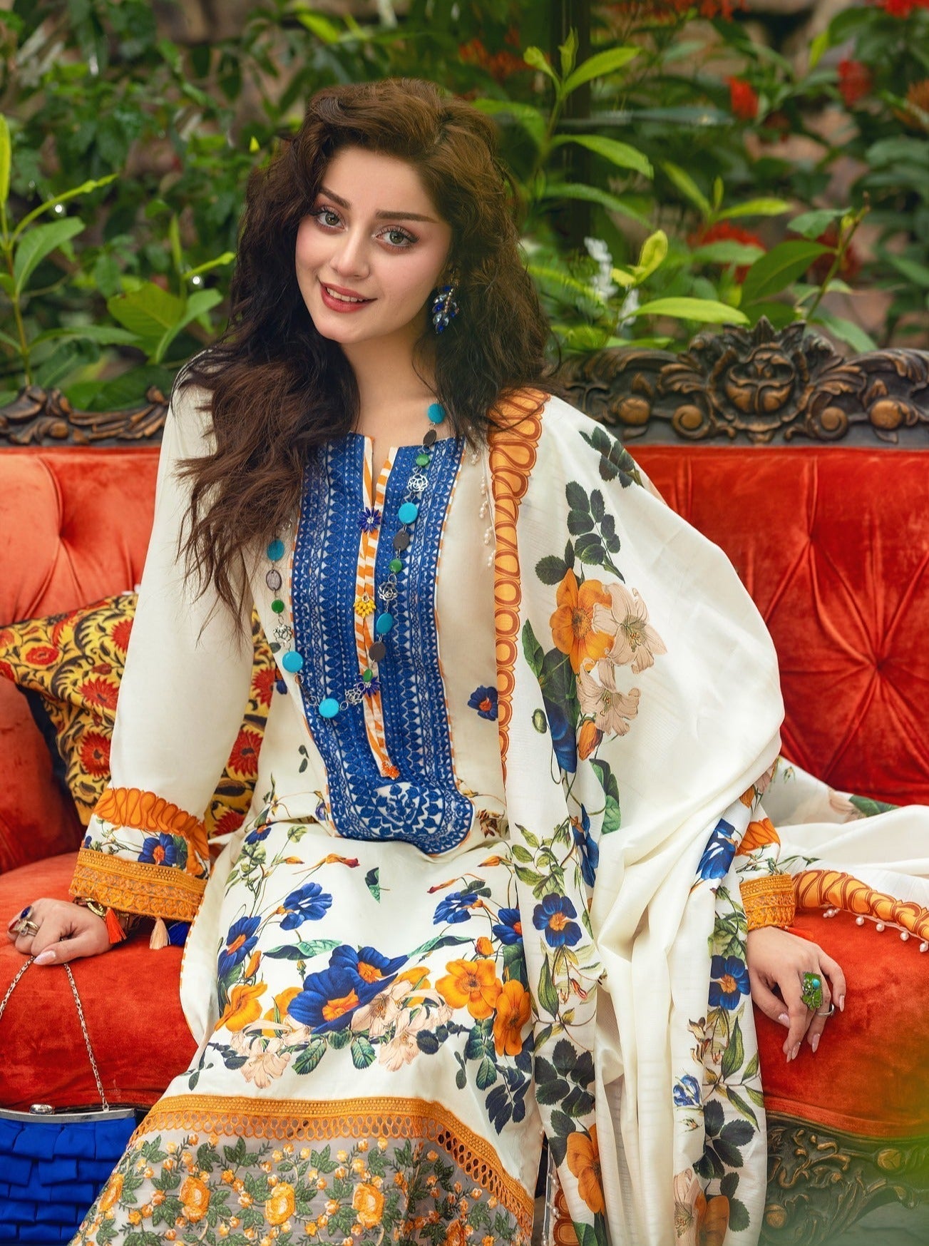 Eid Festive Lawn VOL-02 Heavy EMB. Unstitched 3pcs - Jotey