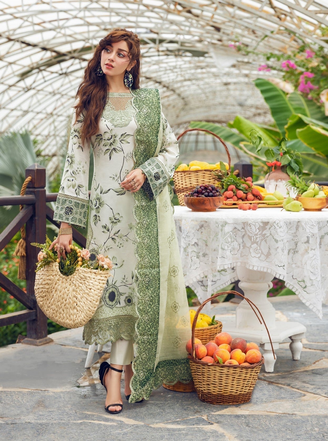 Eid Festive Lawn VOL-02 Heavy EMB. Unstitched 3pcs - Jotey