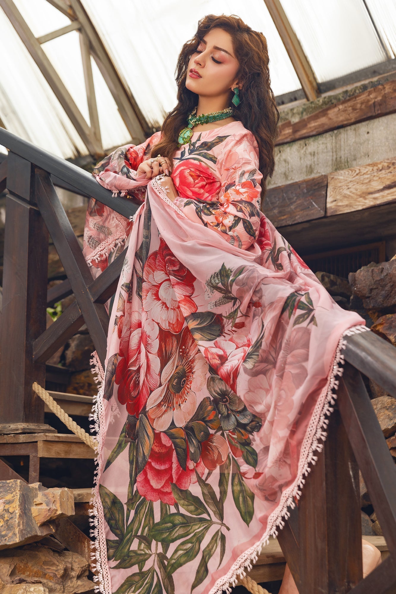 Eid Festive Lawn VOL-02 Heavy EMB. Unstitched 3pcs - Jotey