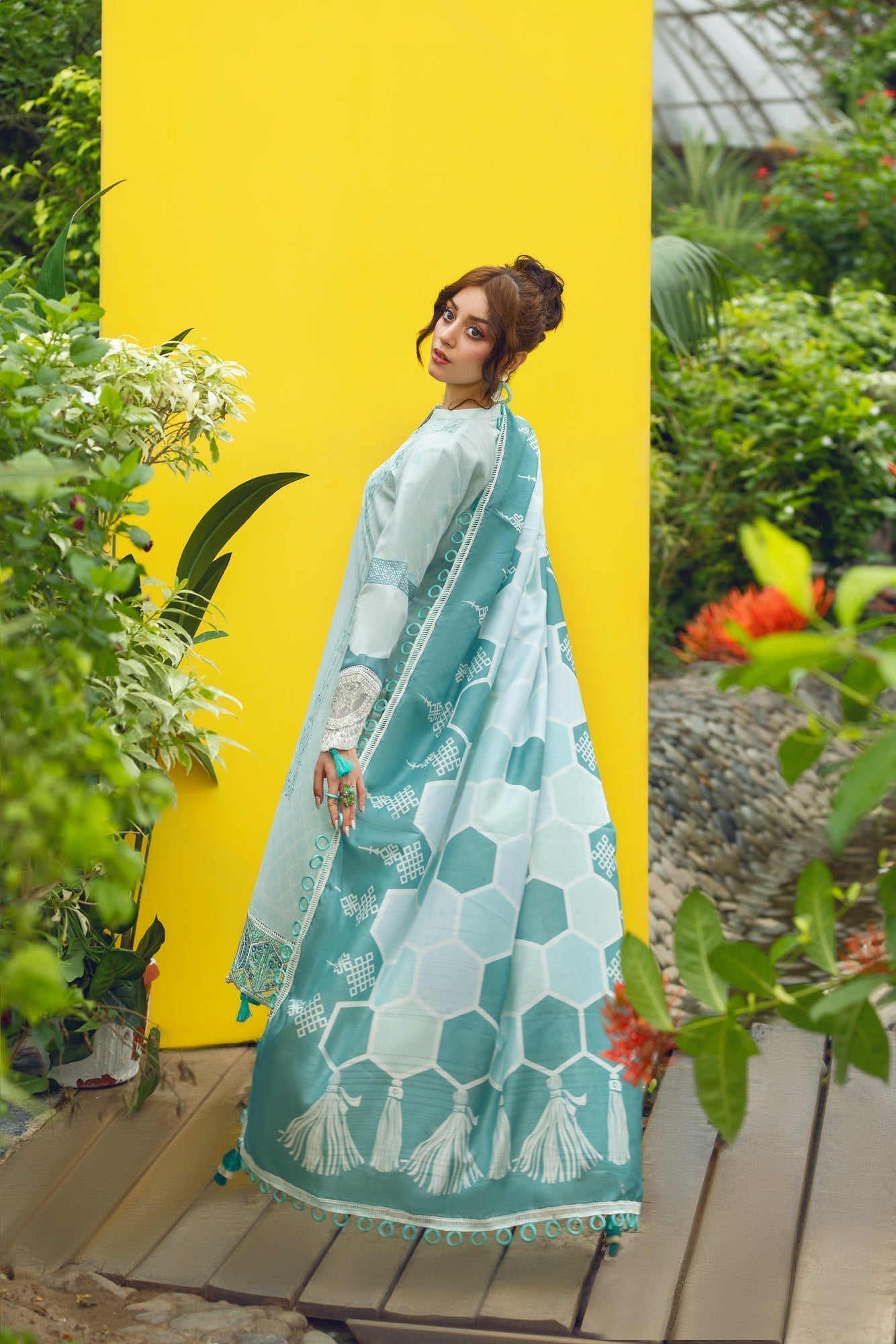 Eid Festive Lawn VOL-02 Heavy EMB. Unstitched 3pcs - Jotey
