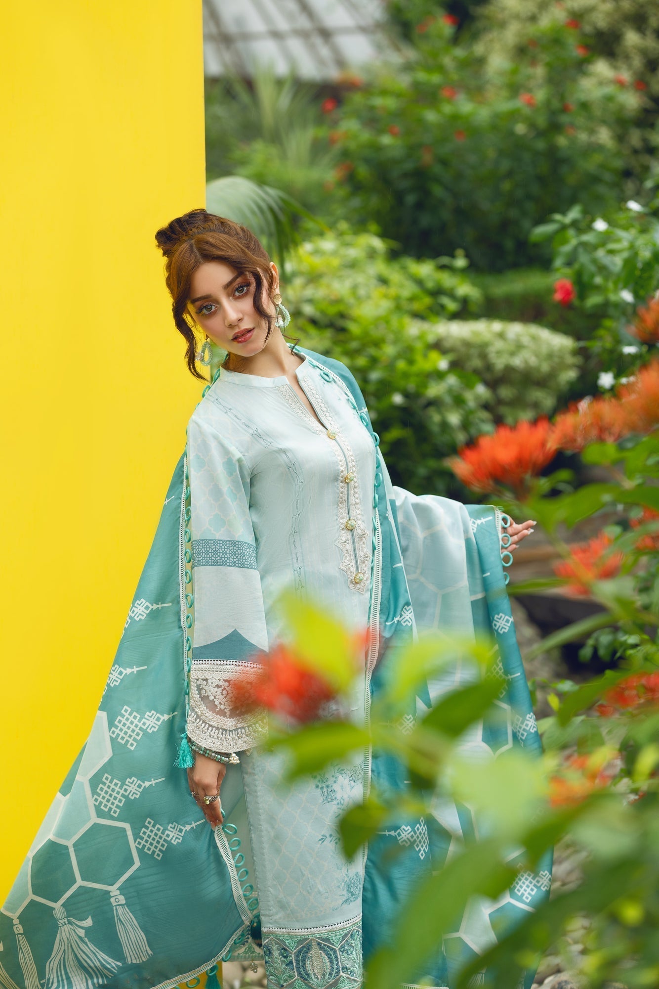 Eid Festive Lawn VOL-02 Heavy EMB. Unstitched 3pcs - Jotey