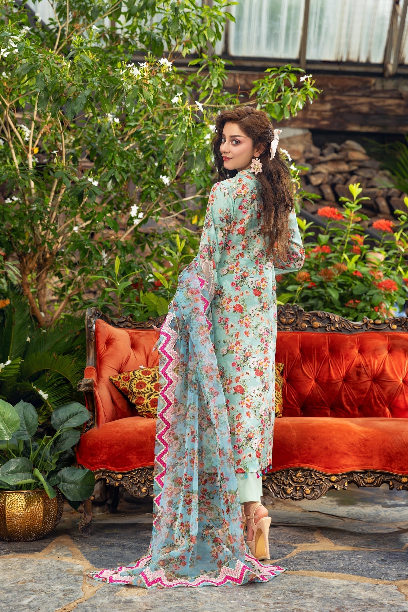 Eid Festive Lawn VOL-02 Heavy EMB. Unstitched 3pcs - Jotey