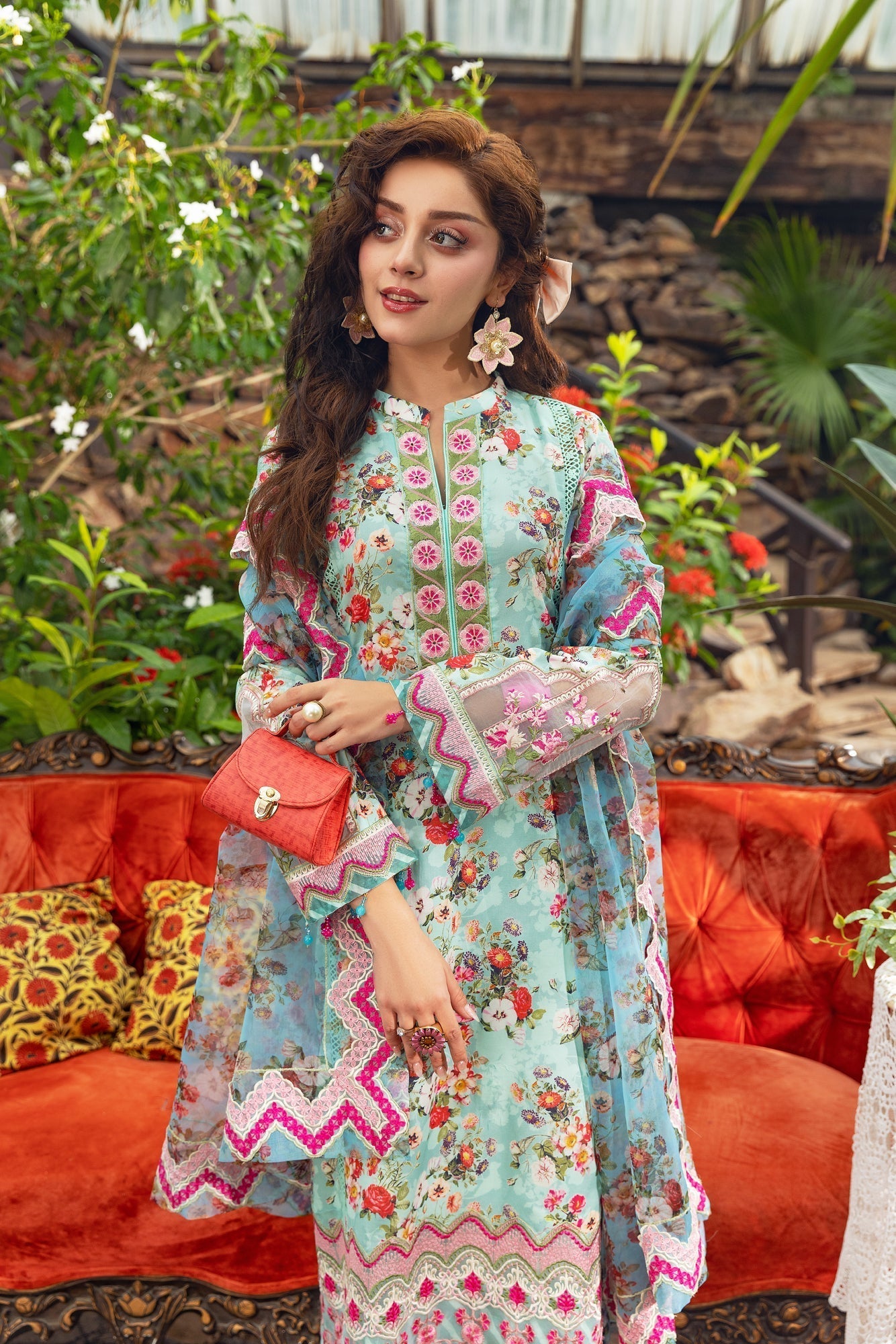 Eid Festive Lawn VOL-02 Heavy EMB. Unstitched 3pcs - Jotey