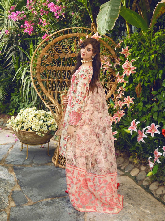 Eid Festive Lawn VOL-02 Heavy EMB. Unstitched 3pcs - Jotey