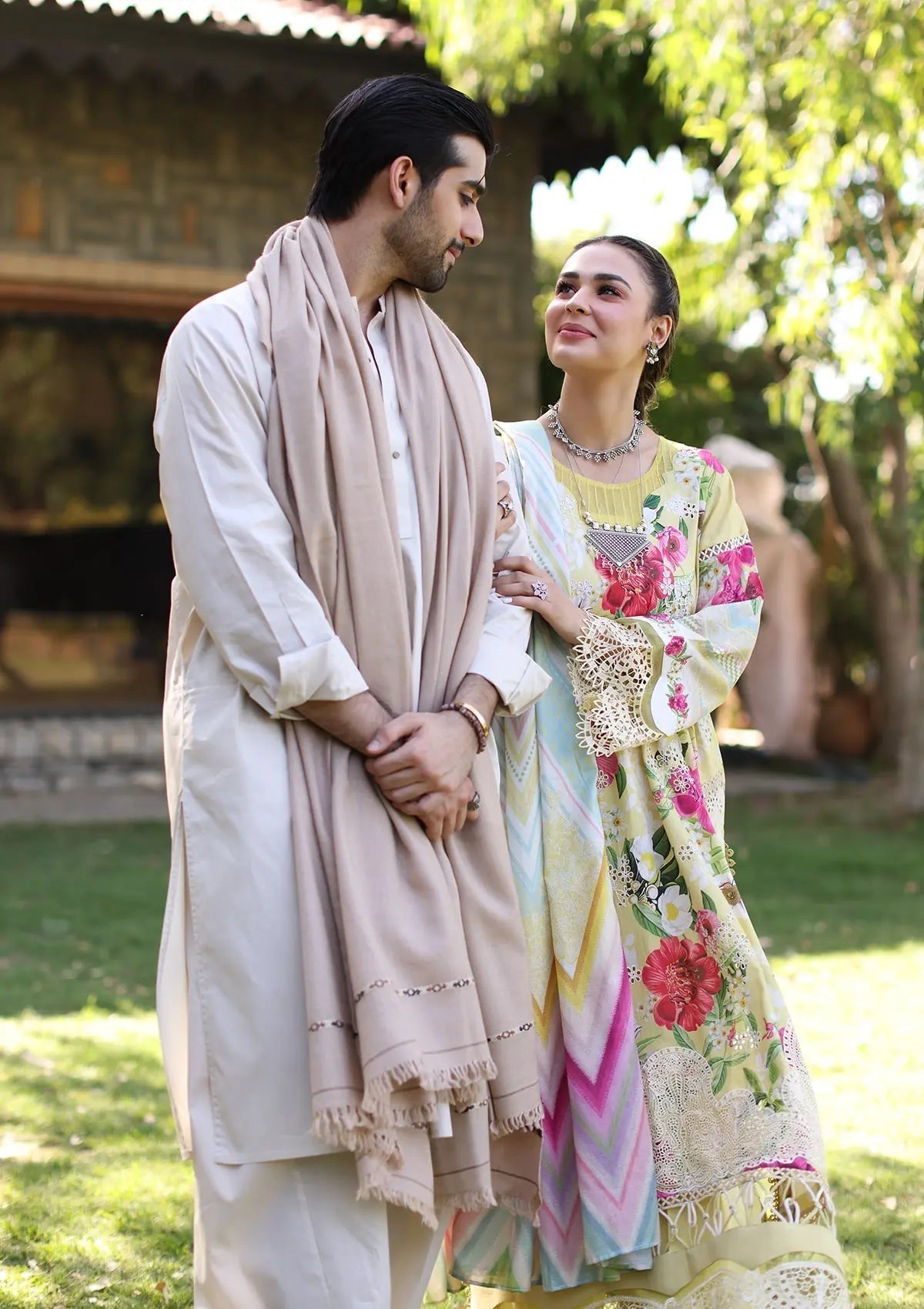 Elaf Print Chikankari Lawn Unstitched 3pcs - Jotey