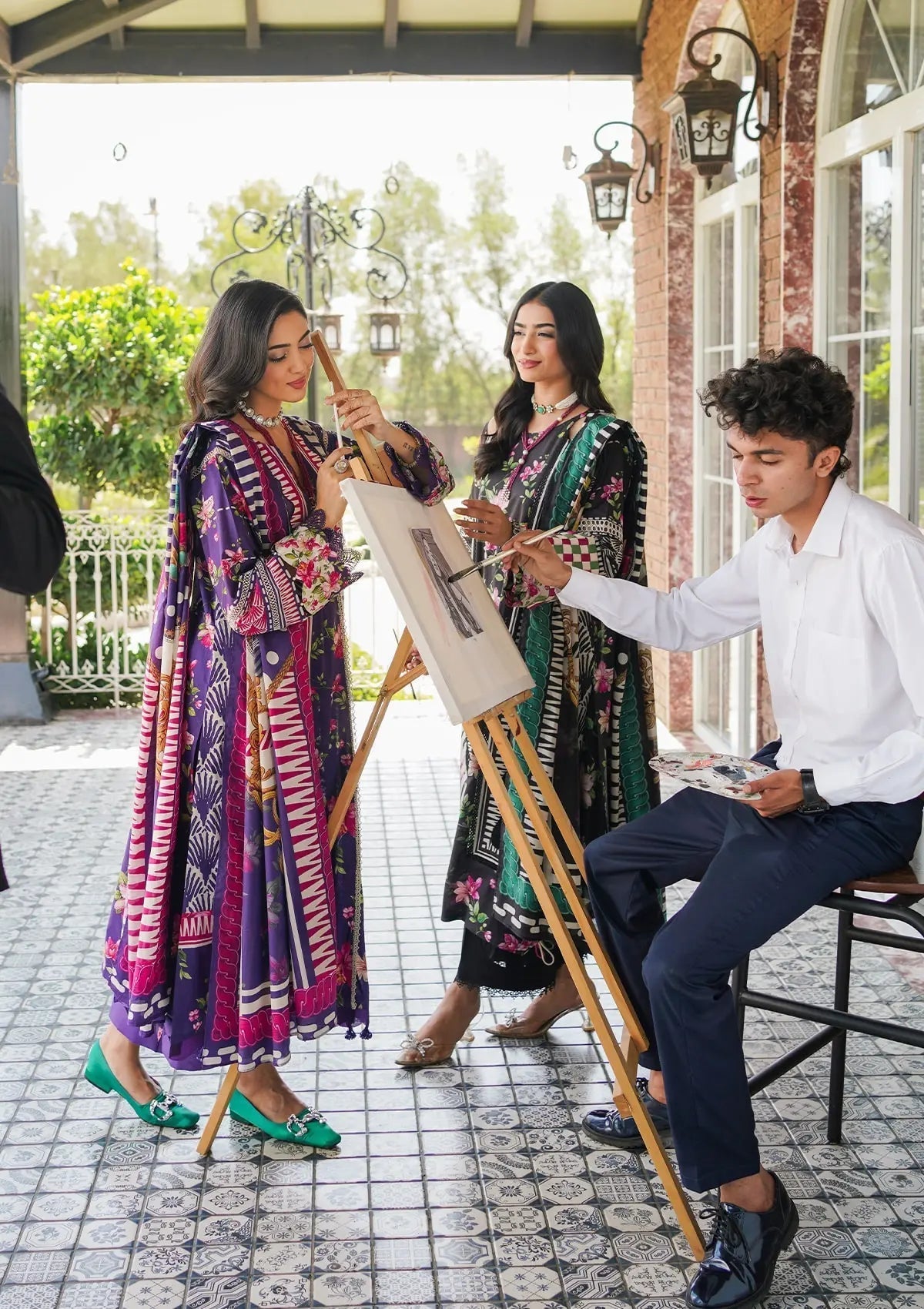 Elaf Printed Lawn Unstitched 3pcs - Jotey