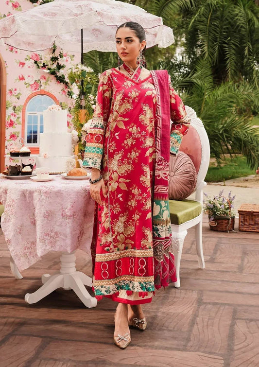 Elaf Printed Lawn Unstitched 3pcs - Jotey