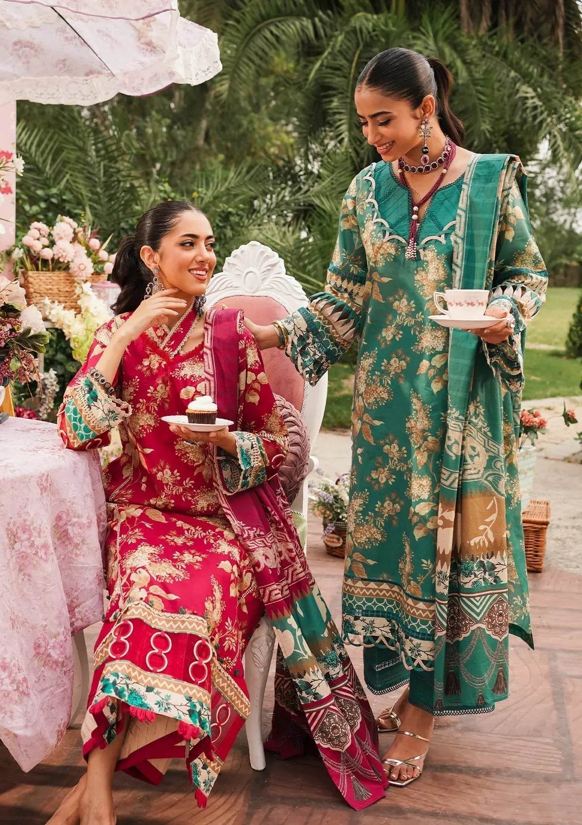 Elaf Printed Lawn Unstitched 3pcs - Jotey