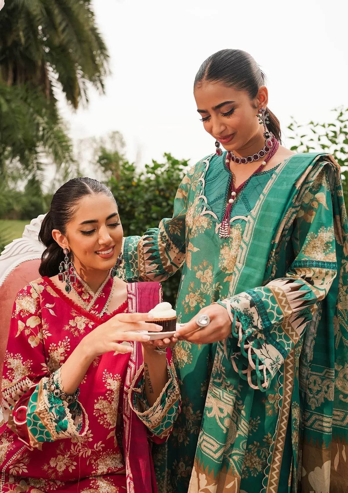 Elaf Printed Lawn Unstitched 3pcs - Jotey