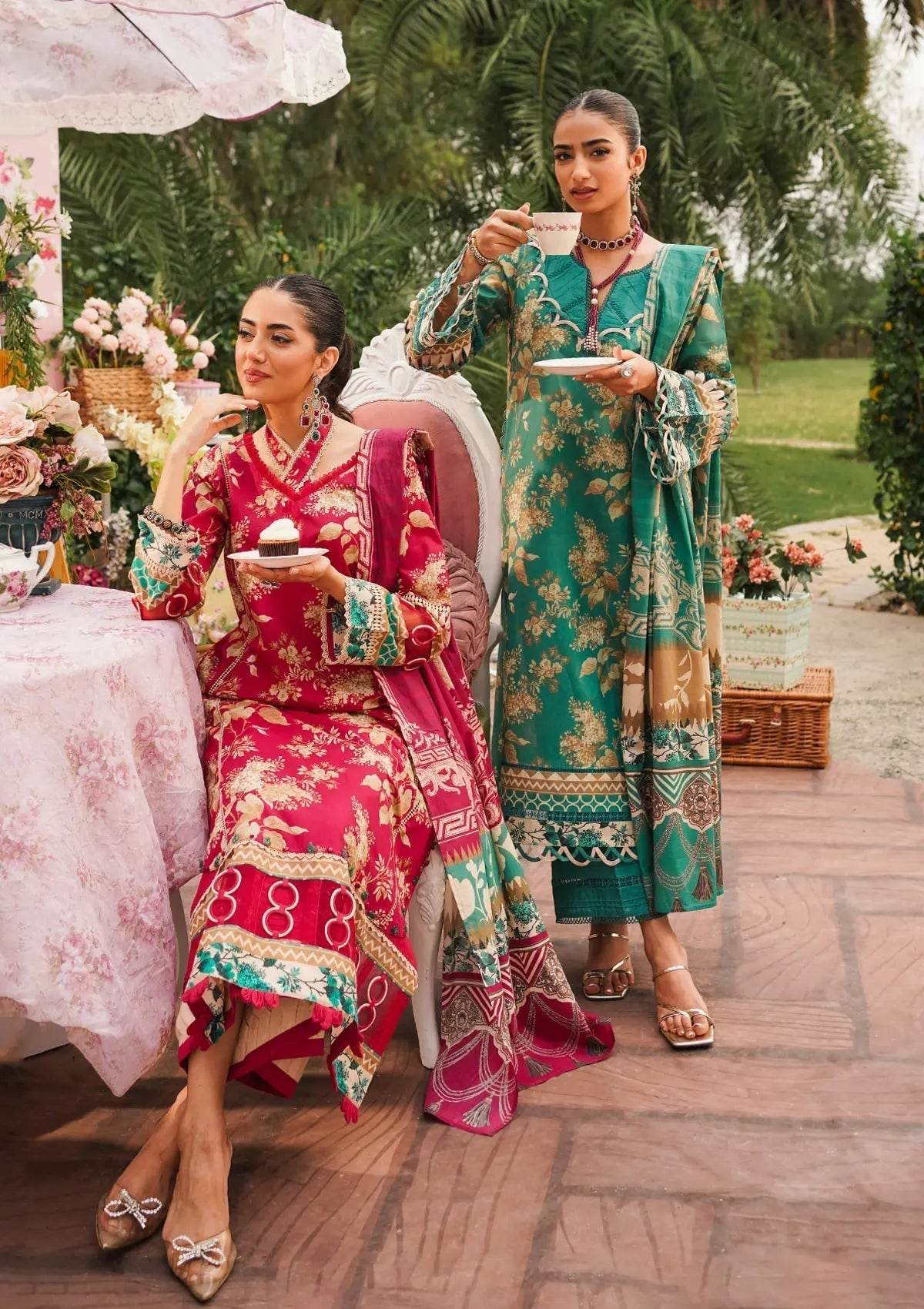 Elaf Printed Lawn Unstitched 3pcs - Jotey