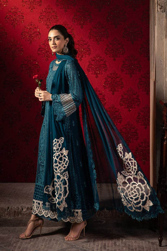Azure Luxe By Ahmed Patel Embroidered Unstitched 3pcs - Jotey