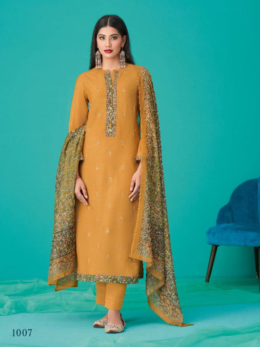 Esta Kalamkari Unstitched Cotton 3Pcs - Jotey