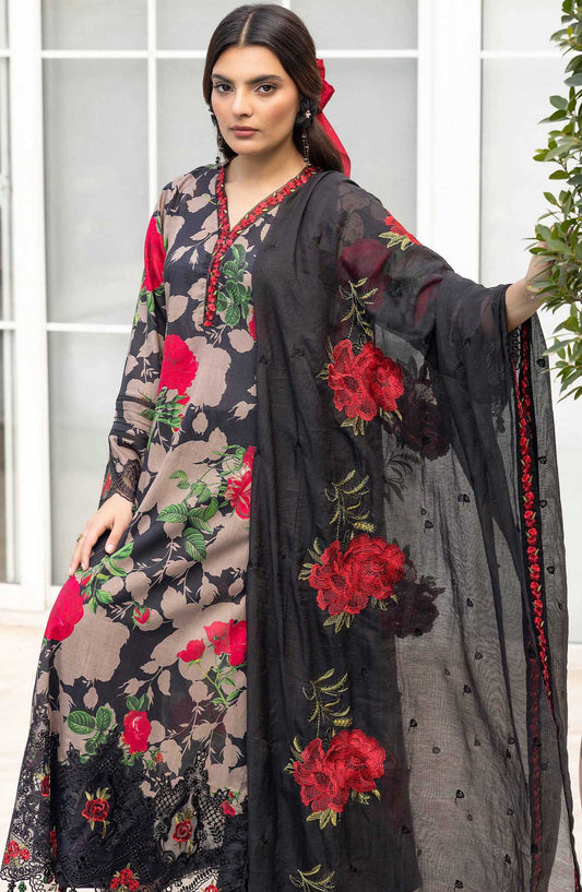 Florence by Nur Embroidered Unstitched Lawn 3pcs