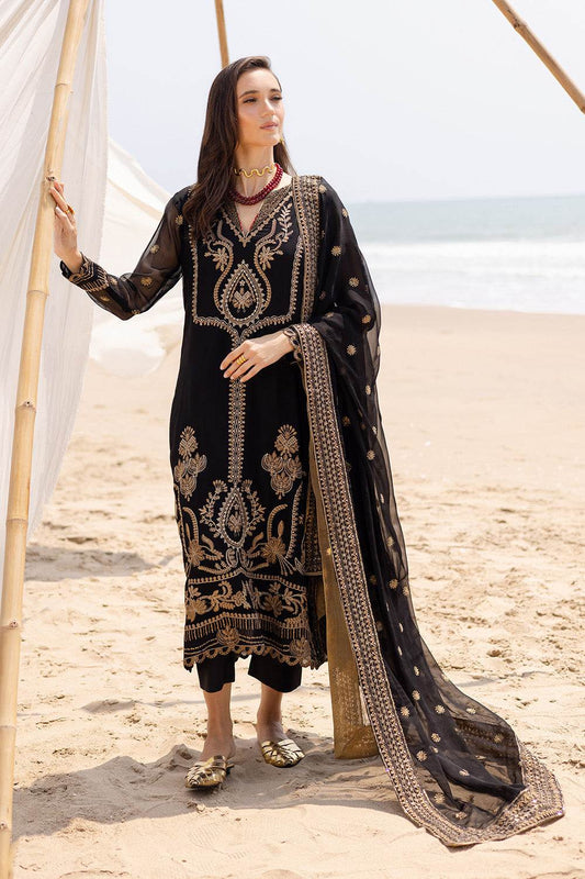 Zyra by Freesia Embroirdered Chiffon Unstitched 3 Piece - Jotey