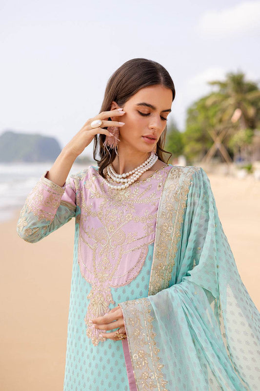 Zyra by Freesia Embroirdered Chiffon Unstitched 3 Piece - Jotey