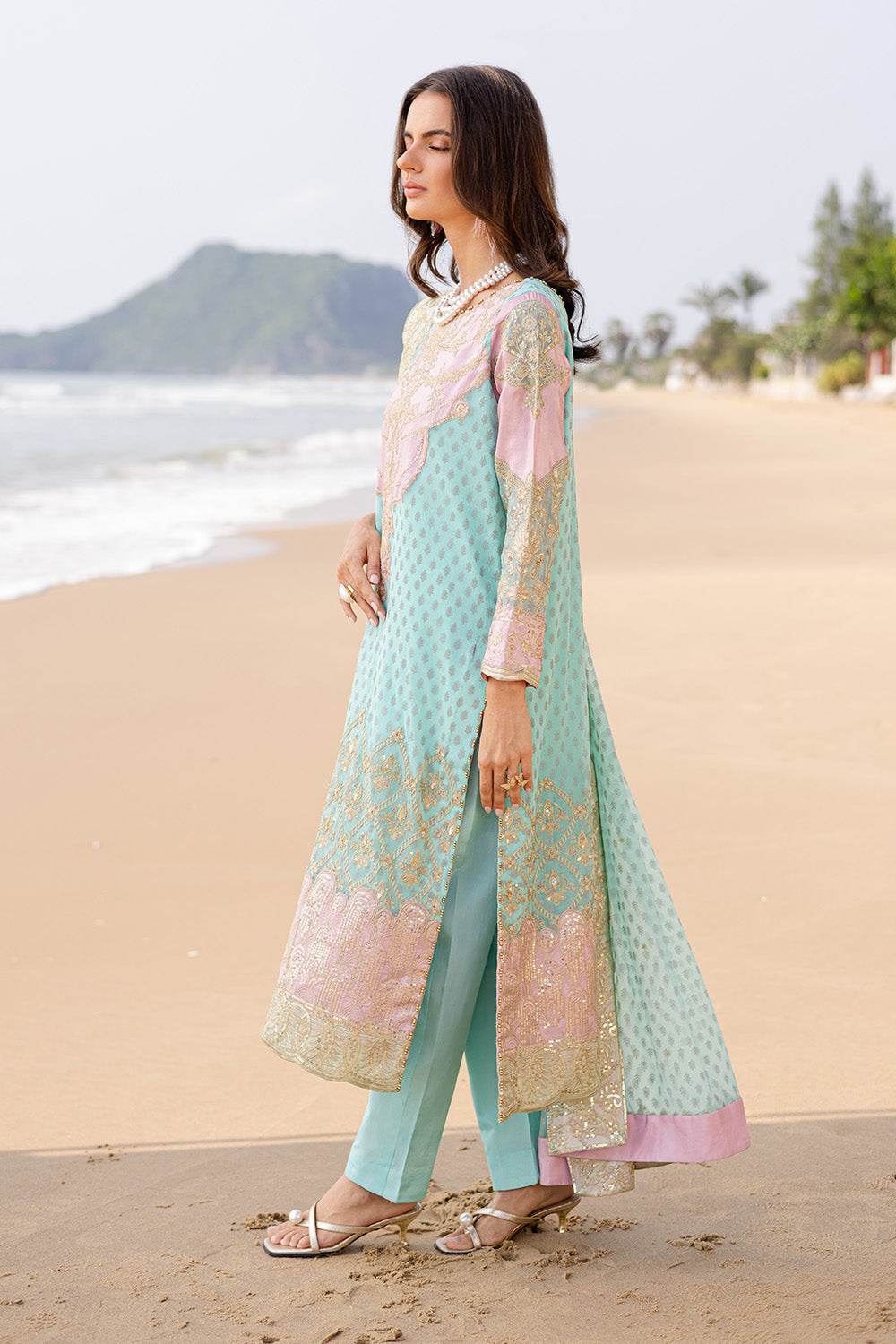 Zyra by Freesia Embroirdered Chiffon Unstitched 3 Piece - Jotey