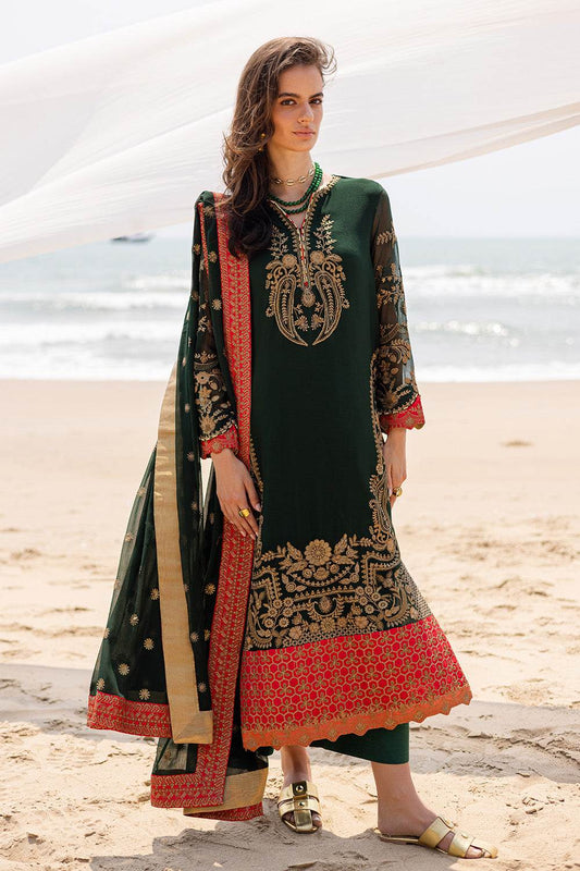 Zyra by Freesia Embroirdered Chiffon Unstitched 3 Piece - Jotey