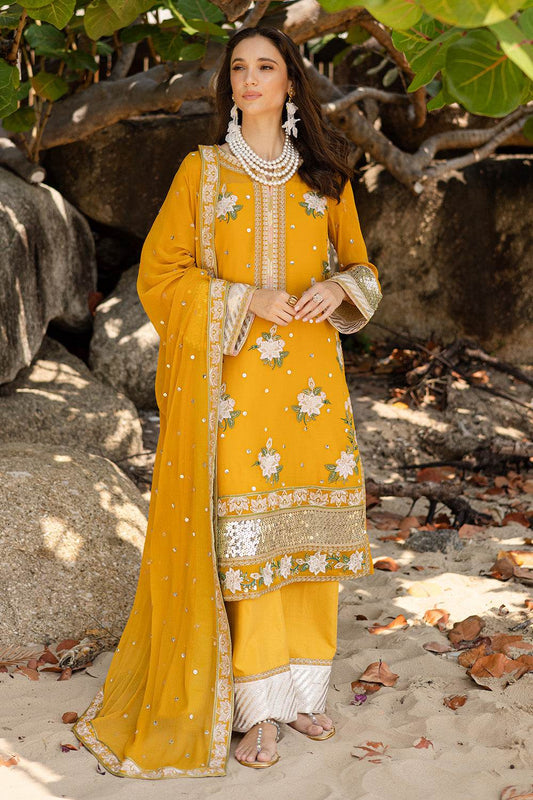 Zyra by Freesia Embroirdered Chiffon Unstitched 3 Piece - Jotey