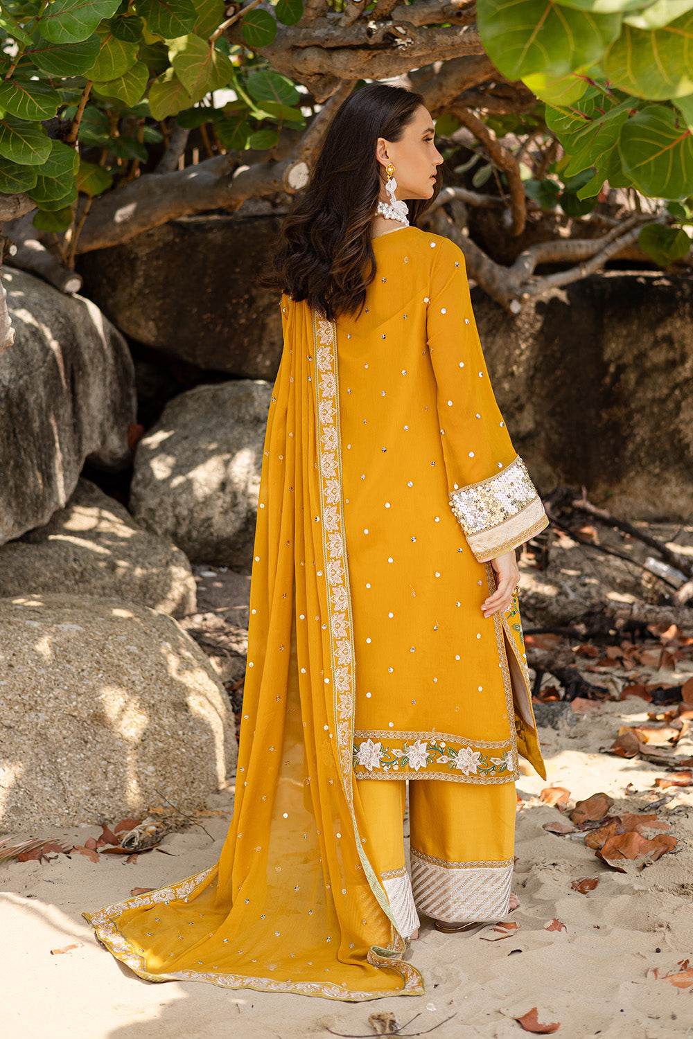 Zyra by Freesia Embroirdered Chiffon Unstitched 3 Piece - Jotey