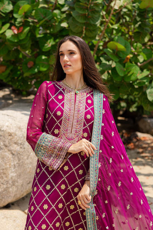 Zyra by Freesia Embroirdered Chiffon Unstitched 3 Piece - Jotey