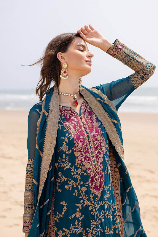 Zyra by Freesia Embroirdered Chiffon Unstitched 3 Piece - Jotey