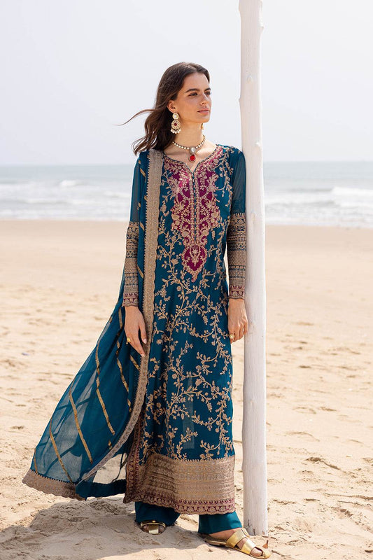 Zyra by Freesia Embroirdered Chiffon Unstitched 3 Piece - Jotey