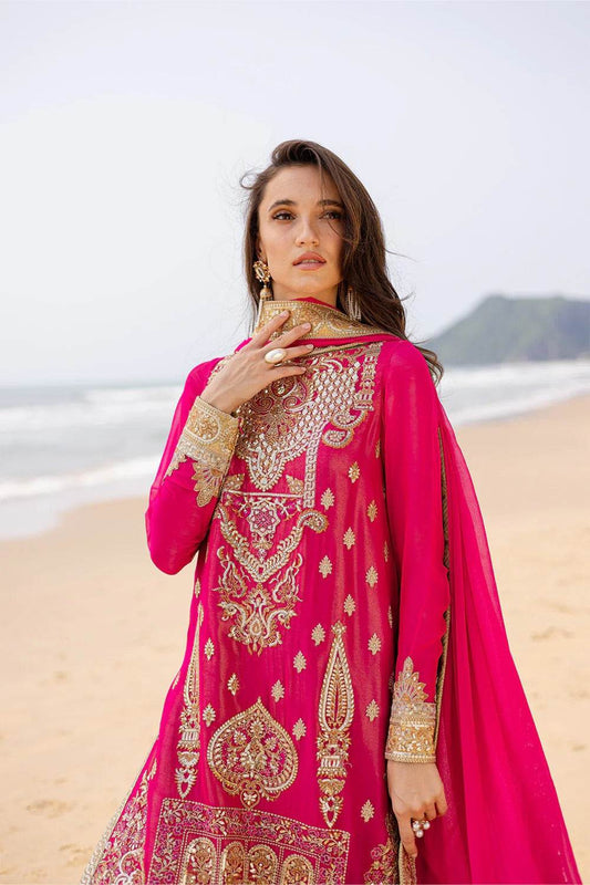 Zyra by Freesia Embroirdered Chiffon Unstitched 3 Piece - Jotey