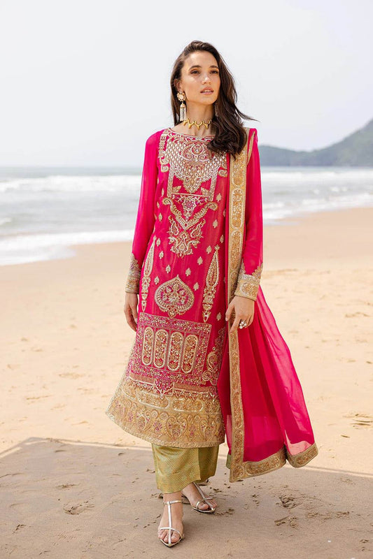 Zyra by Freesia Embroirdered Chiffon Unstitched 3 Piece - Jotey