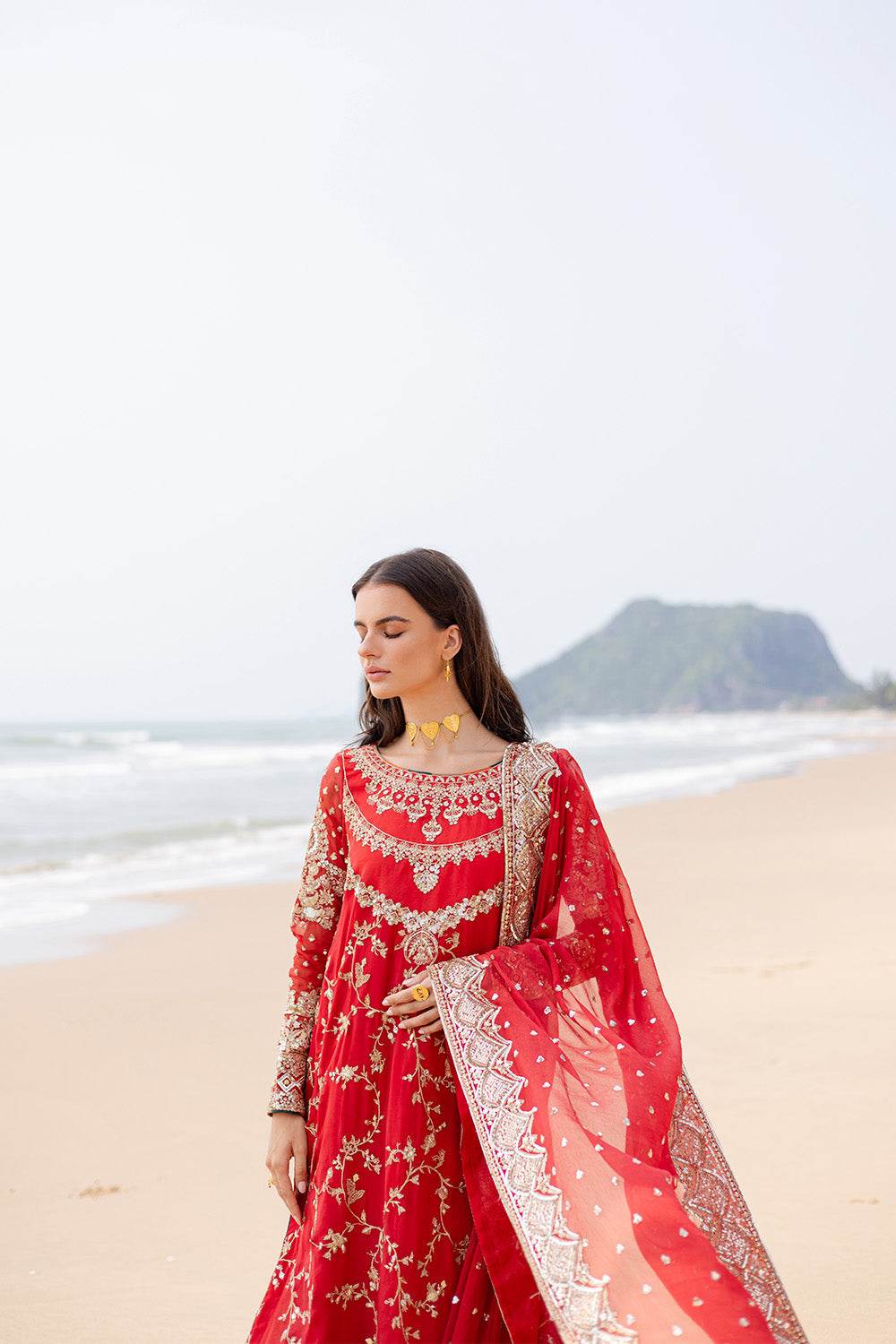 Zyra by Freesia Embroirdered Chiffon Unstitched 3 Piece - Jotey
