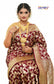 Floral Woven Pure Banarasi Silk Saree in Maroon Jotey
