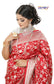 Floral Woven Pure Banarasi Silk Saree in Red Jotey