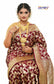 Floral Woven Pure Banarasi Silk Saree in Maroon - Jotey