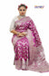 Floral Woven Pure Banarasi Silk Saree in Purple - Jotey