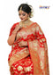Floral Woven Pure Banarasi Silk Saree in Red - Jotey