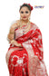 Floral Woven Pure Banarasi Silk Saree in Red - Jotey