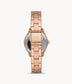 Fossil Rye Three-Hand Date Rose Gold-Tone Stainless Steel Watch Jotey