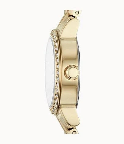 Fossil Shae Mini Three-Hand Gold-Tone Stainless Steel Watch Jotey