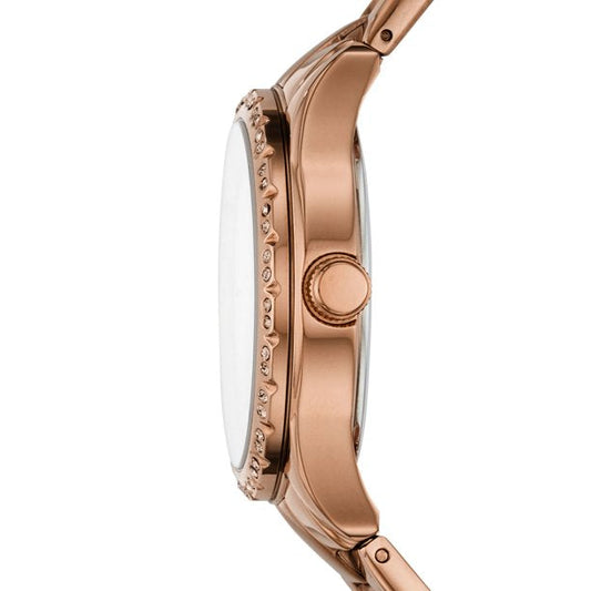 Fossil Women's Adalyn Three-Hand Rose Gold-Tone Stainless Steel Watch Jotey