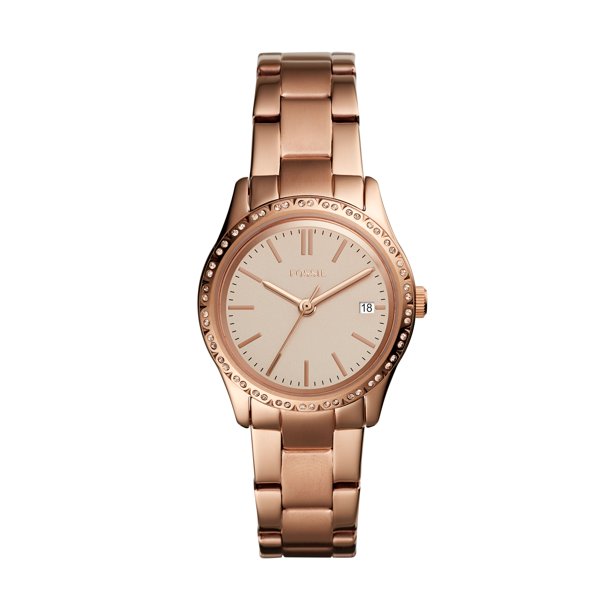 Fossil Women's Adalyn Three-Hand Rose Gold-Tone Stainless Steel Watch Jotey