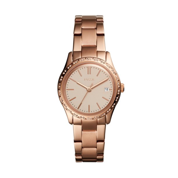 Fossil Women's Adalyn Three-Hand Rose Gold-Tone Stainless Steel Watch - Jotey