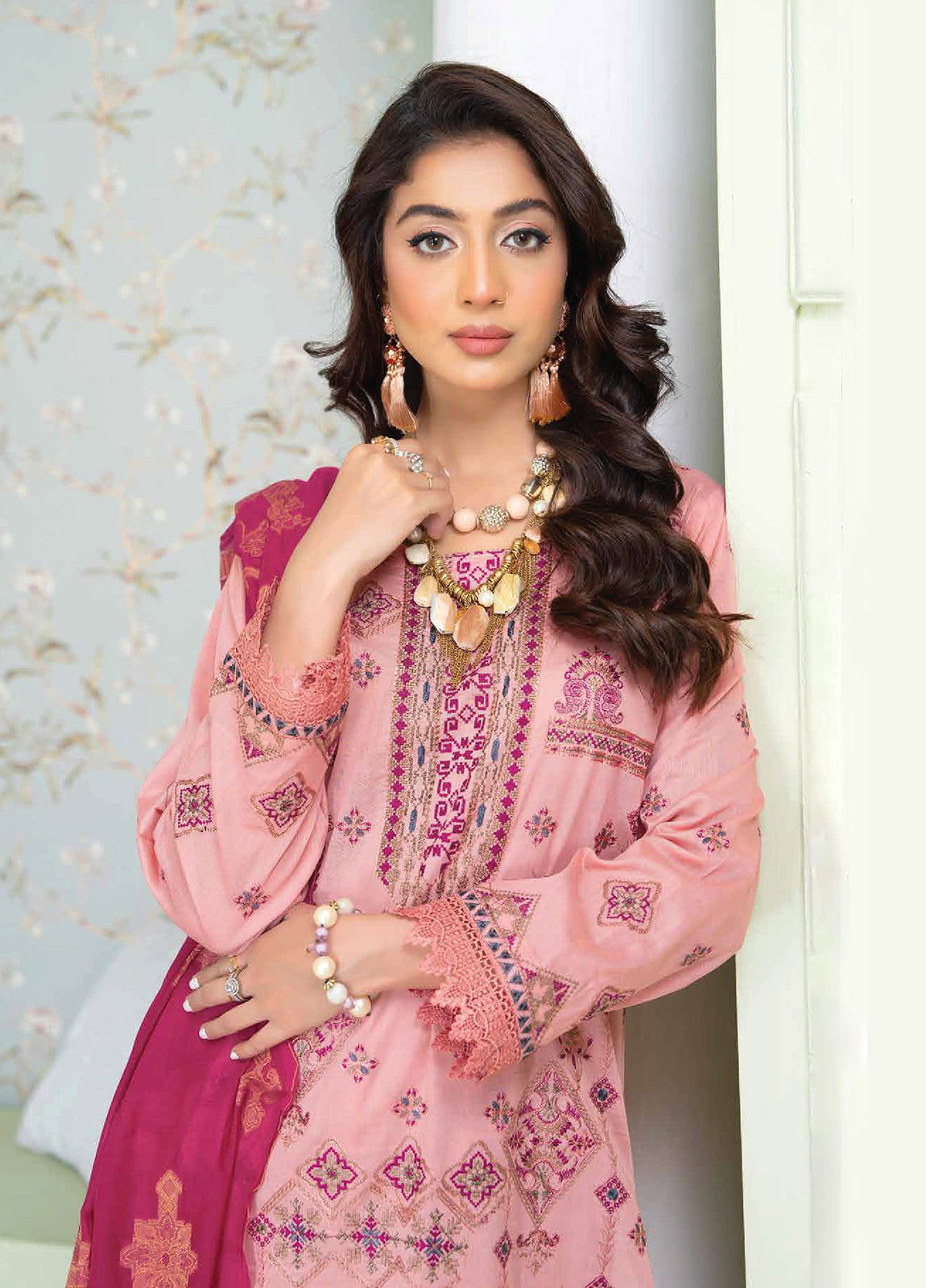 Ghazal By Riaz Arts Embroidered Lawn Unstitched 3pcs - Jotey