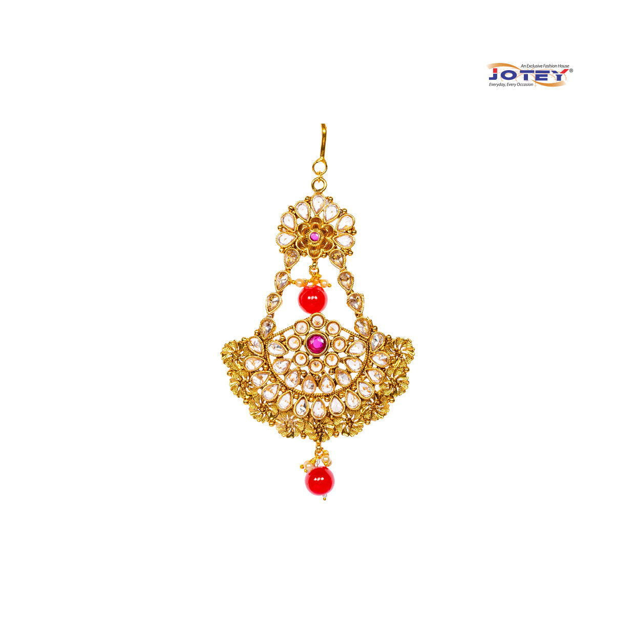 Gold Plated AD Stone Jhapta - Jotey