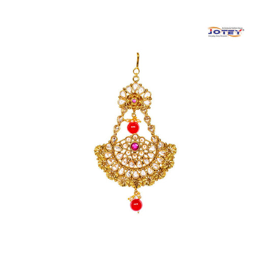 Gold Plated AD Stone Jhapta - Jotey
