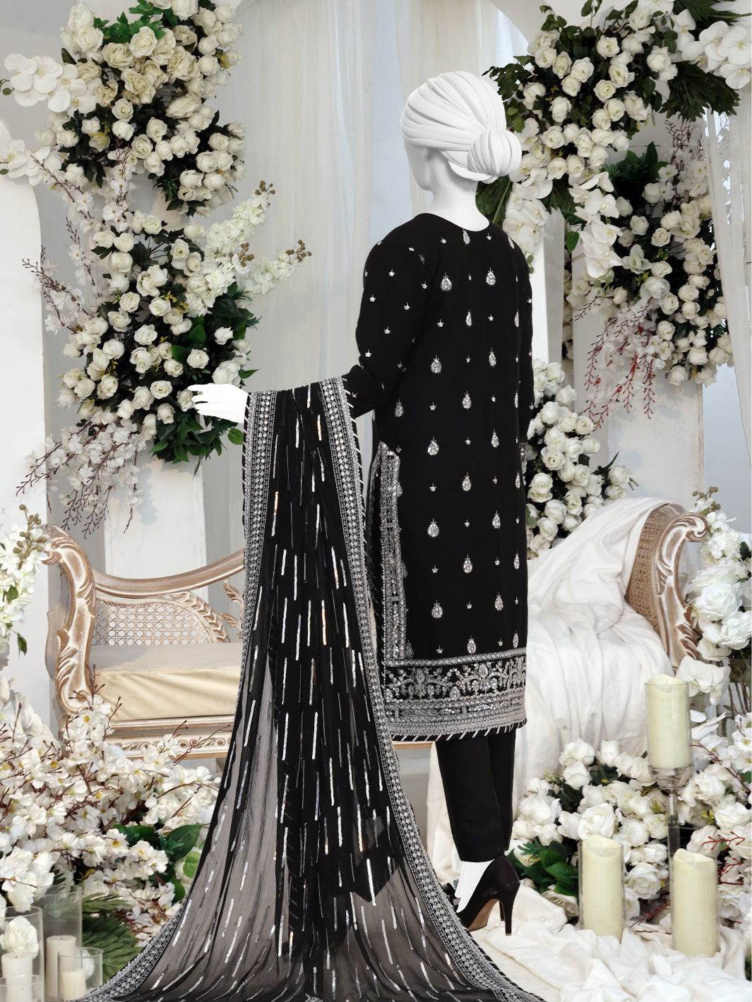 Gul-E-Posh By Panjnad Embroidered Chiffon Unstitched 3 Piece - Jotey