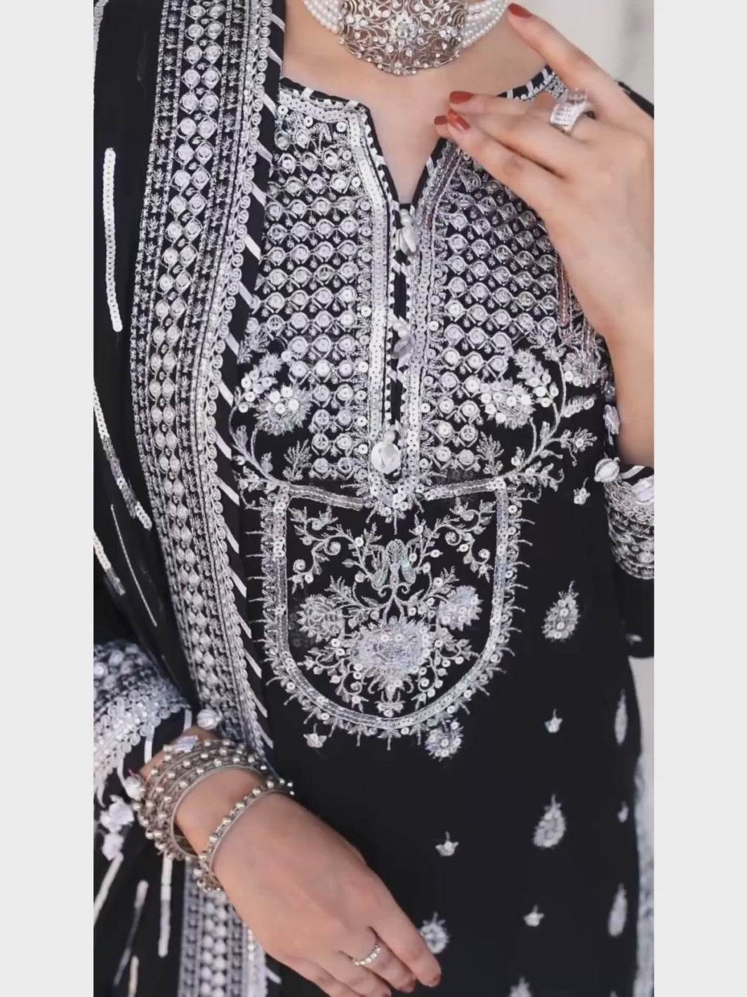 Gul-E-Posh By Panjnad Embroidered Chiffon Unstitched 3 Piece - Jotey