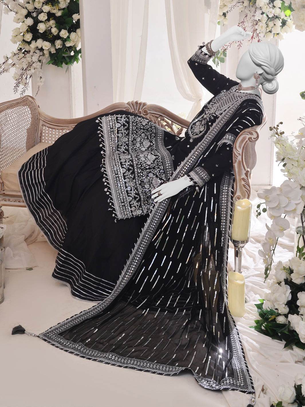Gul-E-Posh By Panjnad Embroidered Chiffon Unstitched 3 Piece - Jotey
